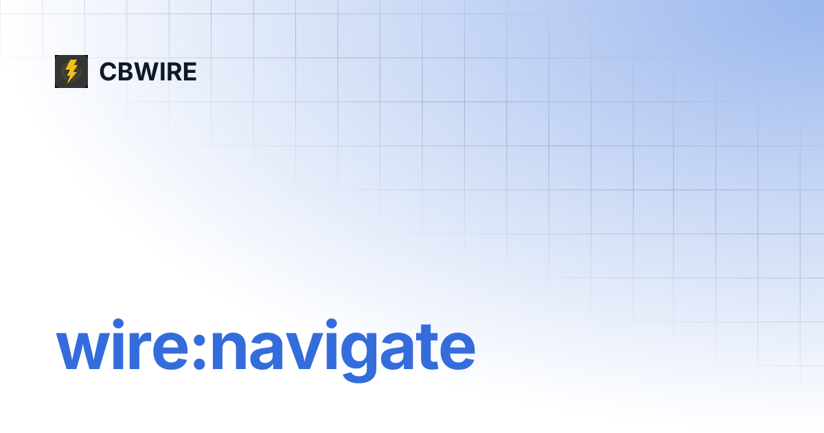 wire:navigate | CBWIRE